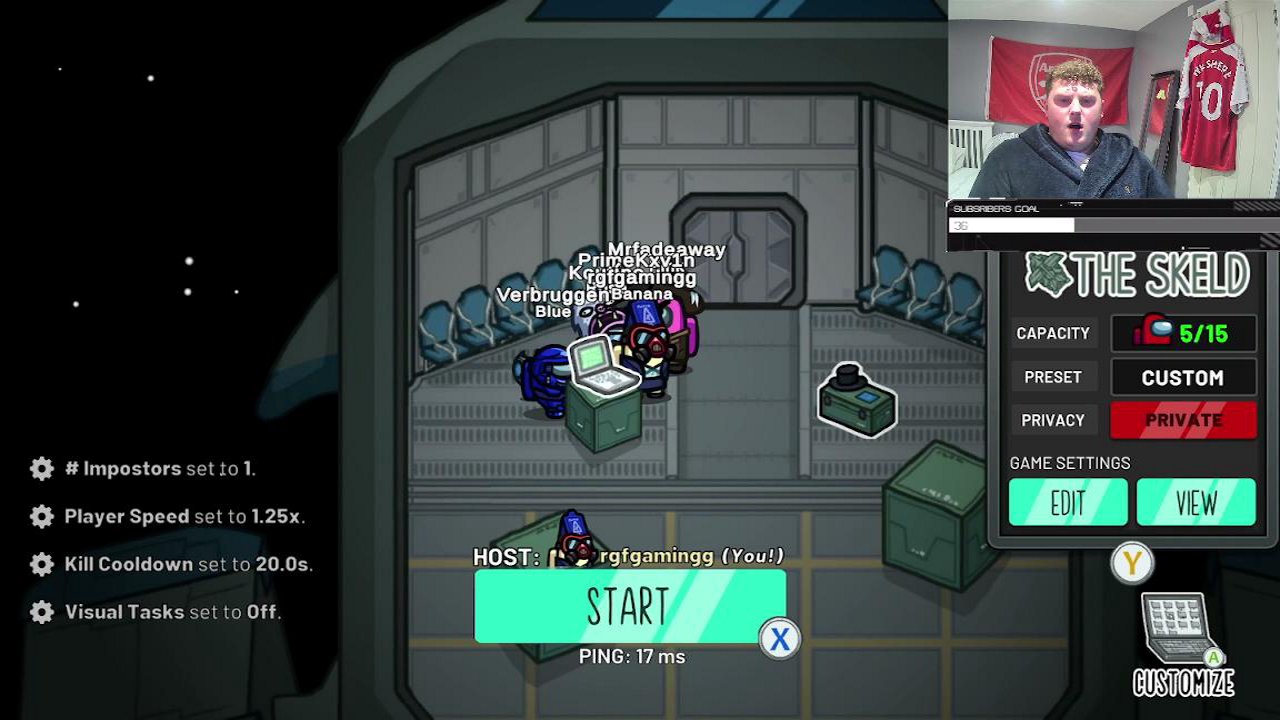 RGFgamingg Streams Among Us