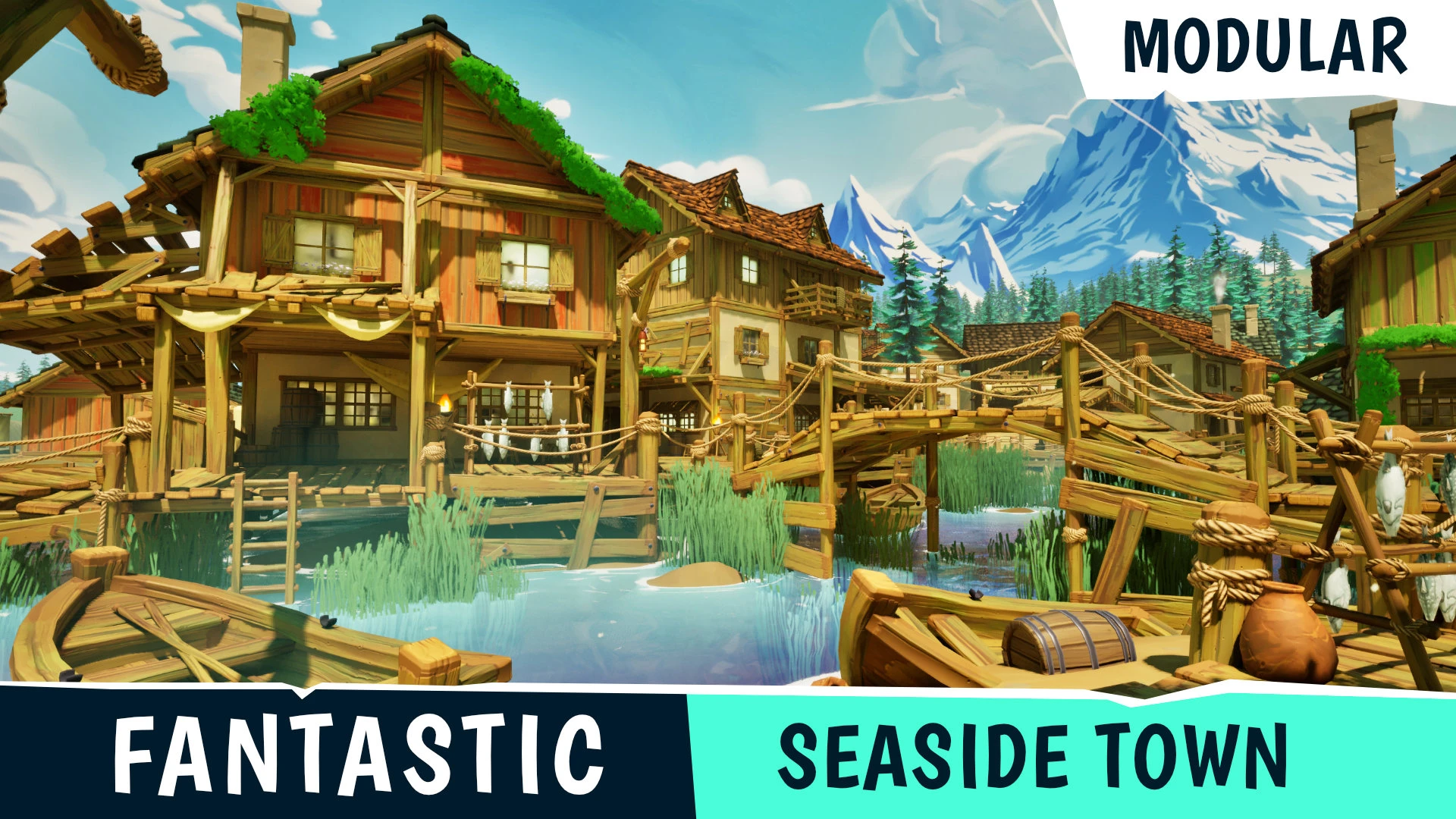 FANTASTIC - Seaside Town: Build Your Dream Coastal Village with Modular Stylized Assets