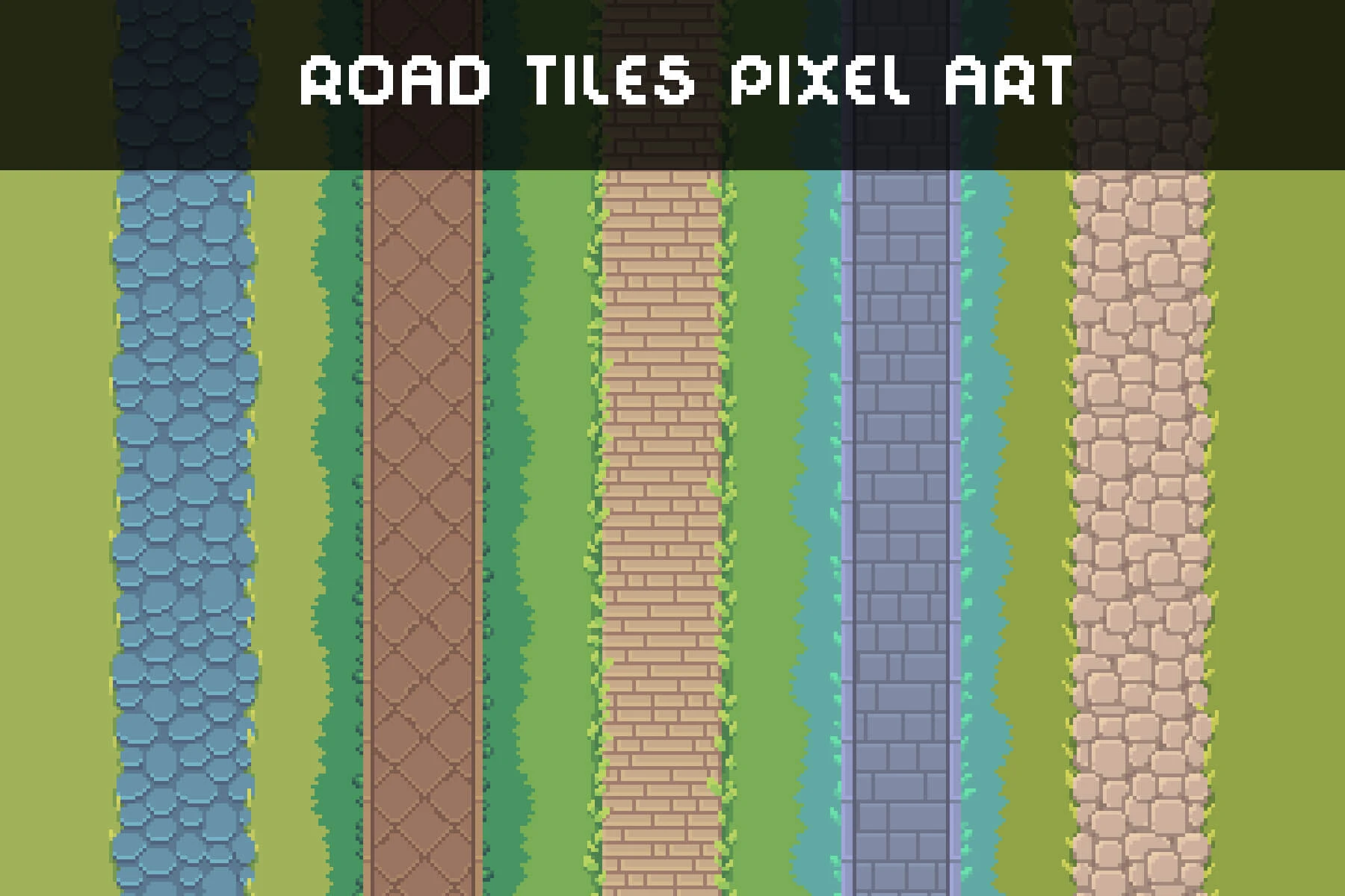 Free Path and Road Top-Down Pixel Tileset: Pave Your Indie World with Perfect Pixel Highways