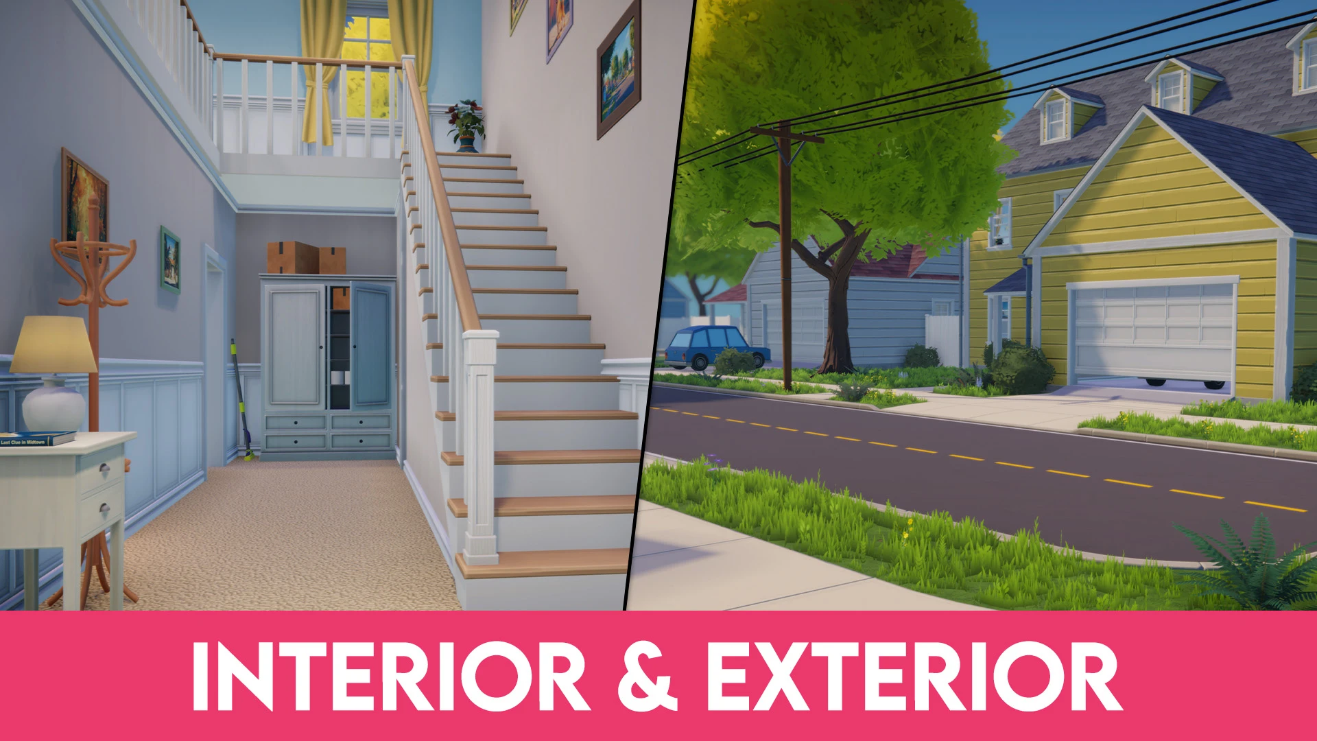 Stylized Cartoon House Interior & Exterior: Build Charming Modular Neighborhoods and Interiors