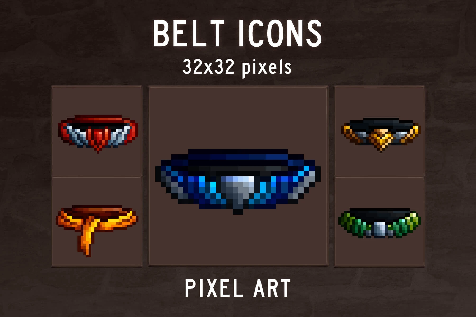 Free Belt RPG Pixel Art Icons Download: Equip Your Medieval Heroes With Retro Style