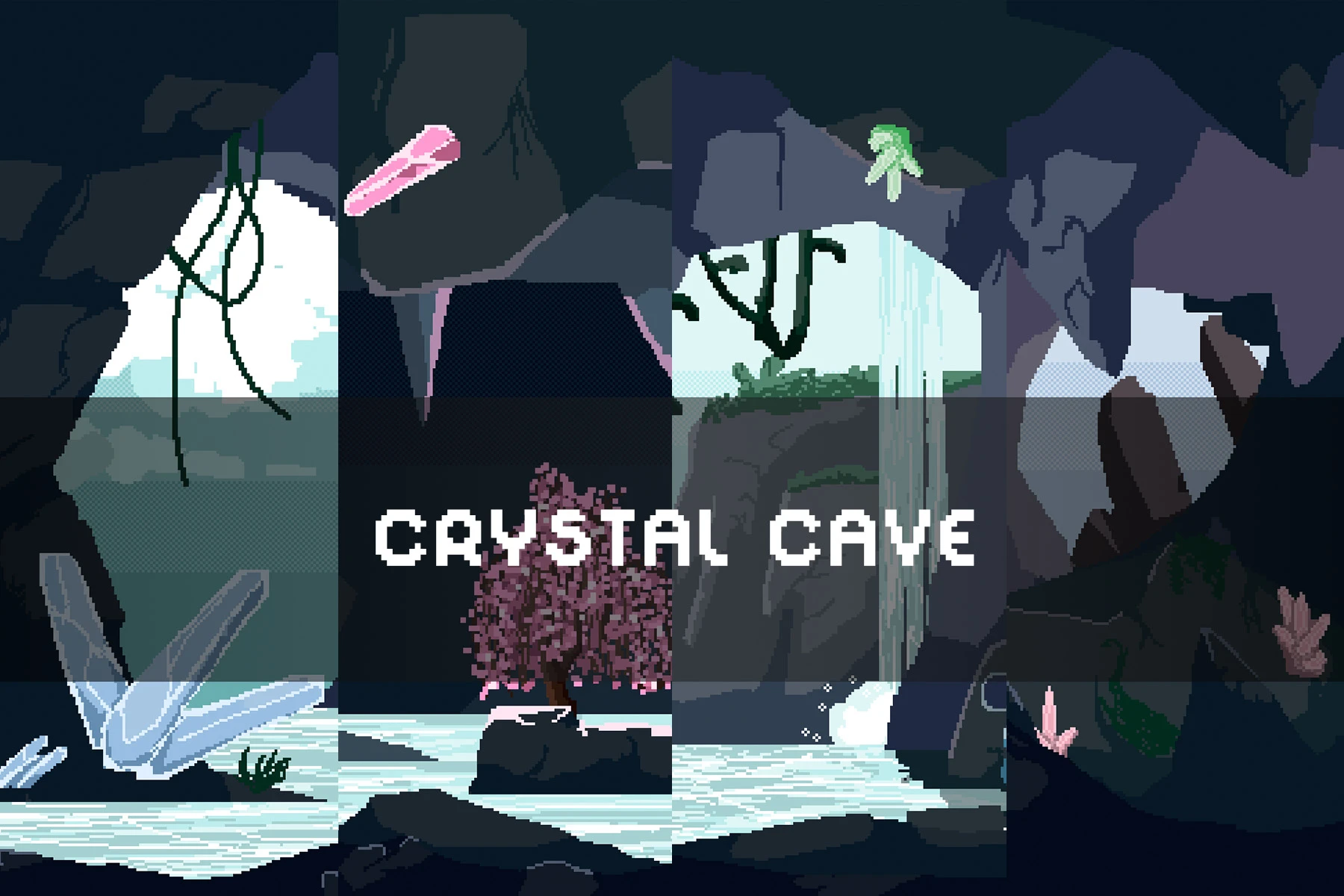 Free Crystal Cave Pixel Art Backgrounds: Sparkling Underground Assets for Indie Games