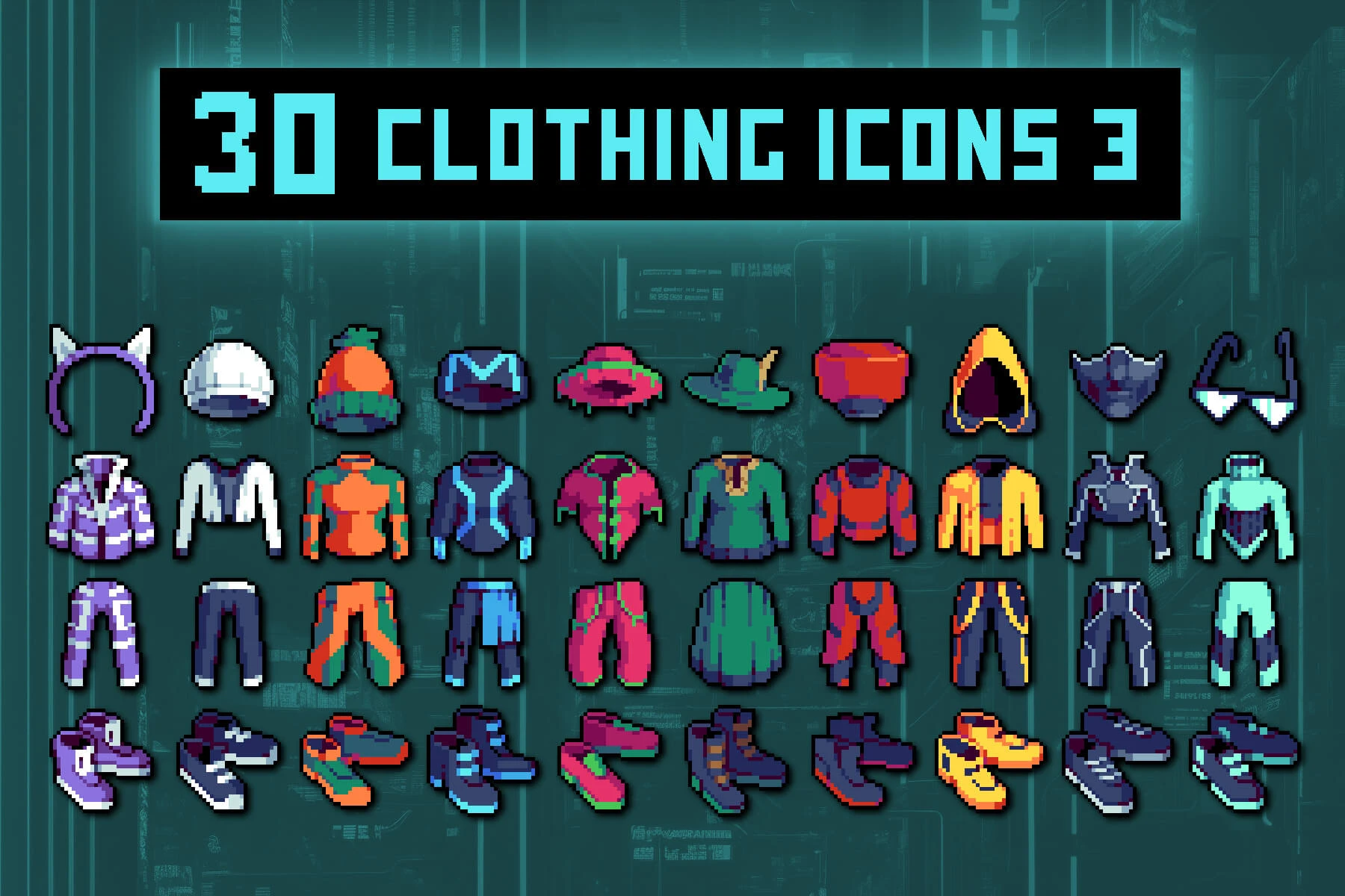 Free Clothing 32x32 Pixel Icons Download: Outfit Your Indie RPG Heroes in Retro Style