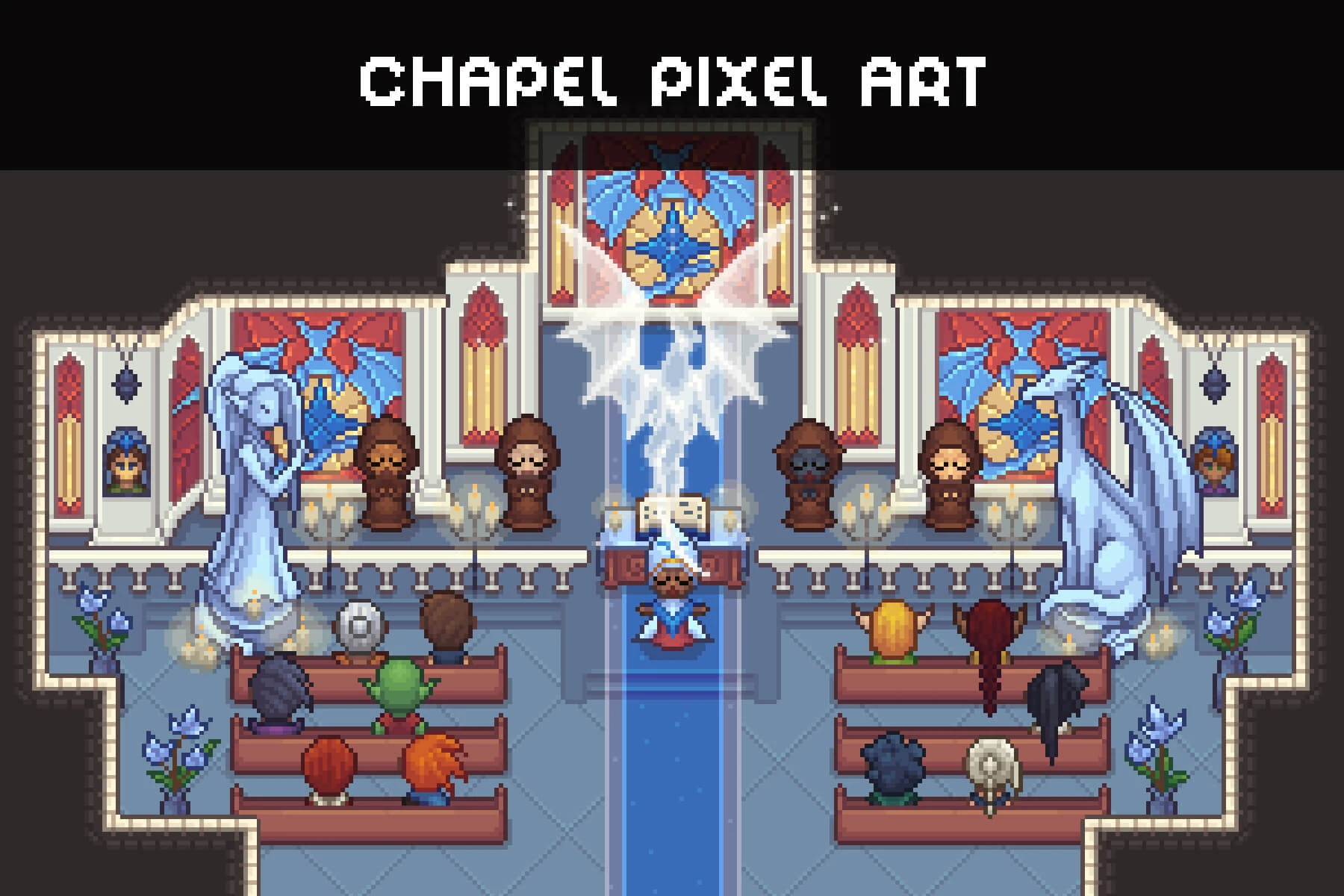 Free Chapel Pixel Art Top-Down Asset Pack: Divine Pixels for Your Indie RPG Sanctuary