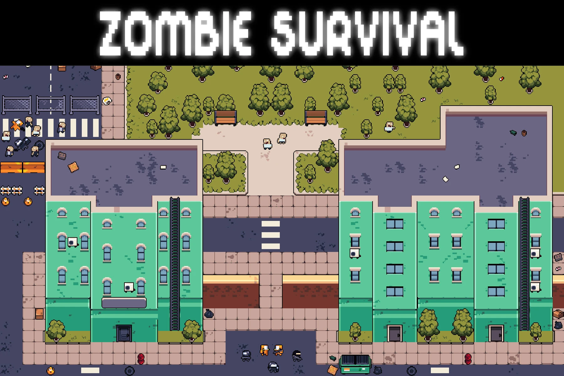 Free Urban Zombie Survival Pixel Art Minigame Kit: Top-Down Indie Assets for Your Next Apocalyptic Outbreak