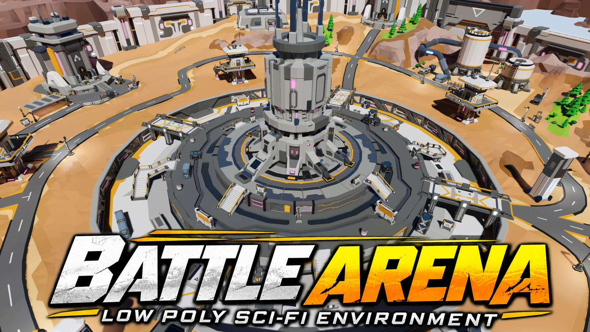LowPoly Battle Arena: Sci-Fi Environment Pack for Combat and Training