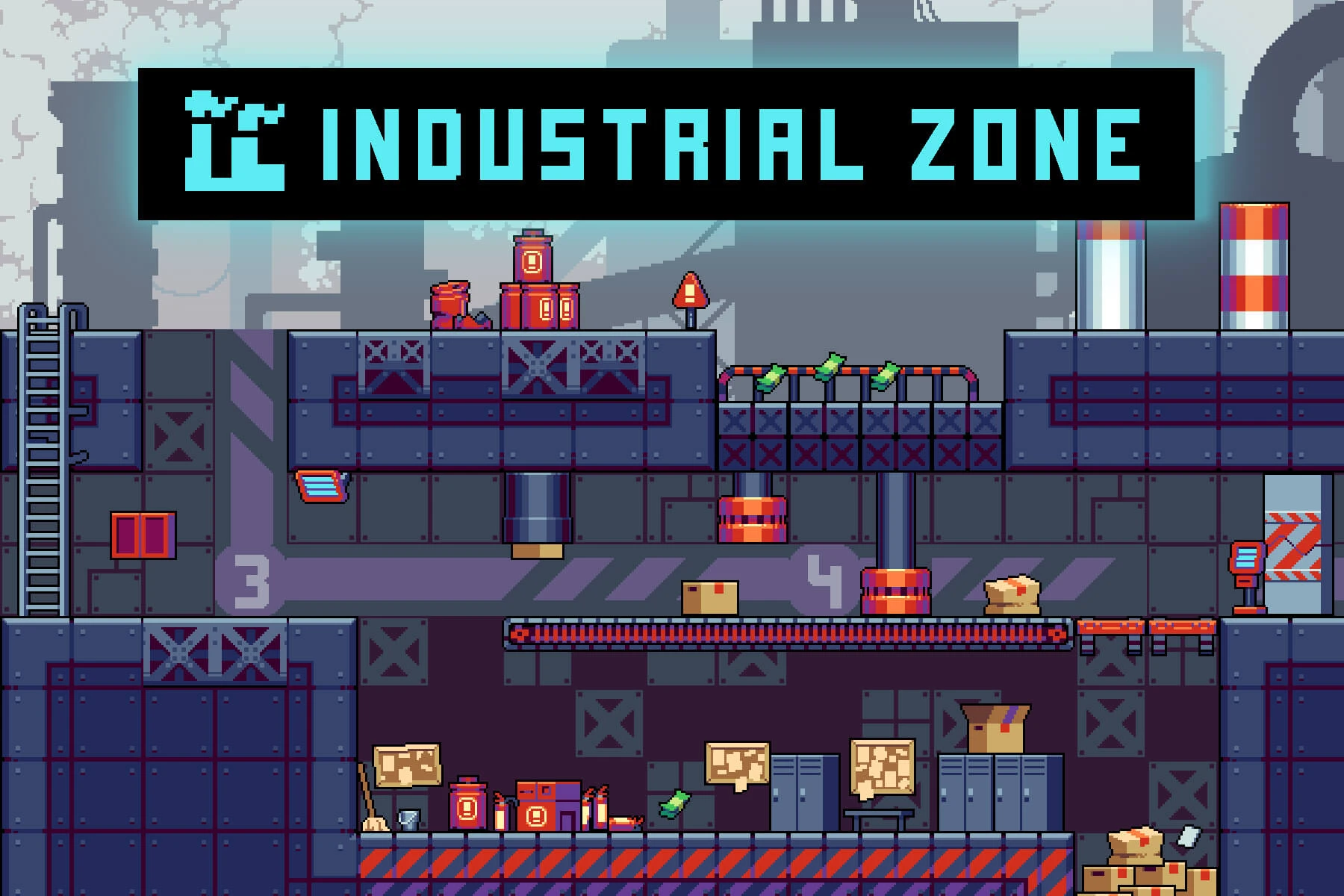 Free Industrial Zone Tileset Pixel Art Download: Build Retro Sci-Fi Platformer Levels in 32x32