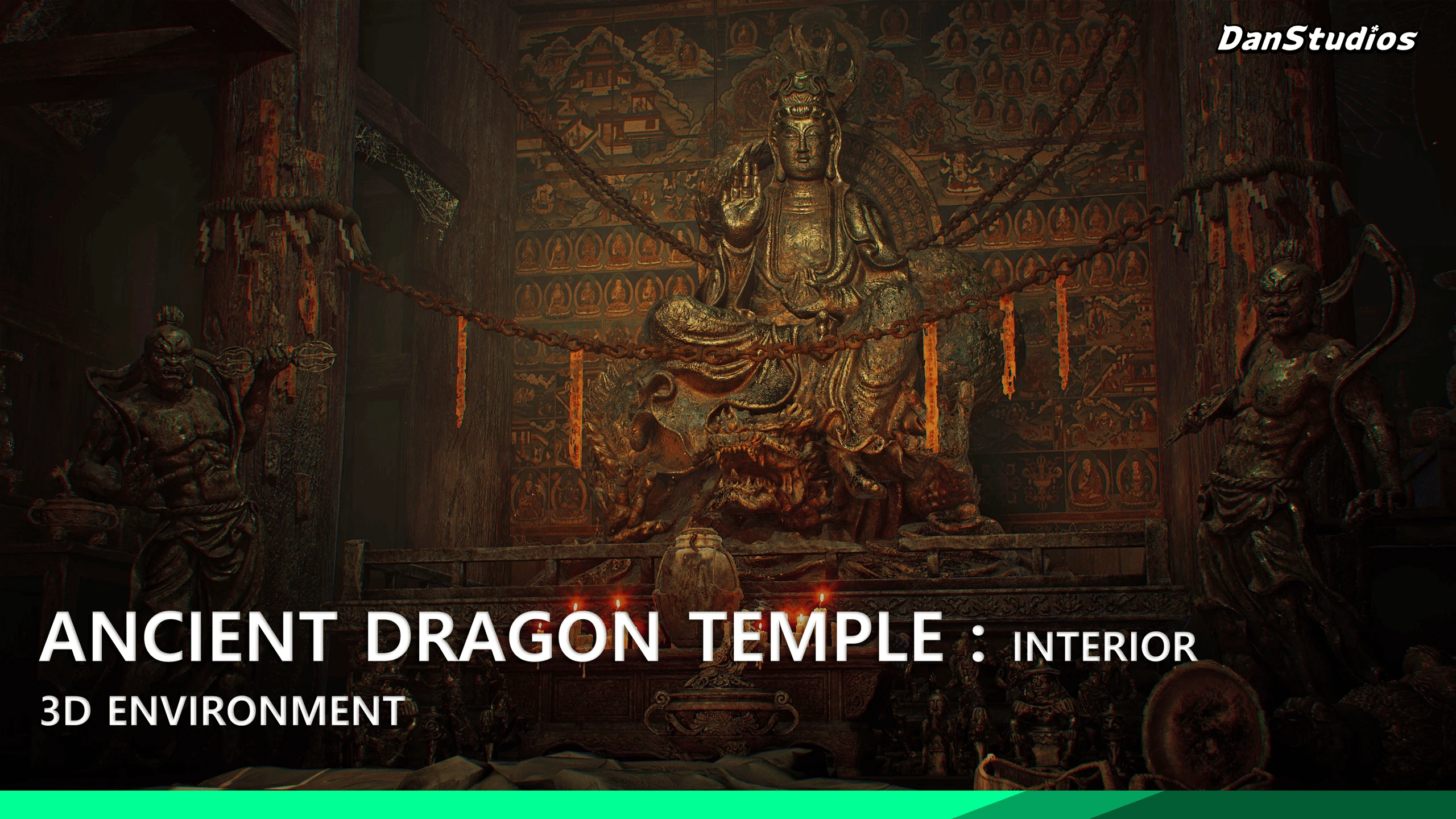 Ancient Dragon Temple - Interior Environment: Build Immersive Buddhist Shrines and Dark Fantasy Sanctuaries