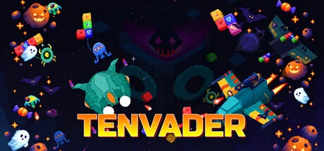 Tenvader: Tetris Meets Space Invaders in Block-Building Chaos