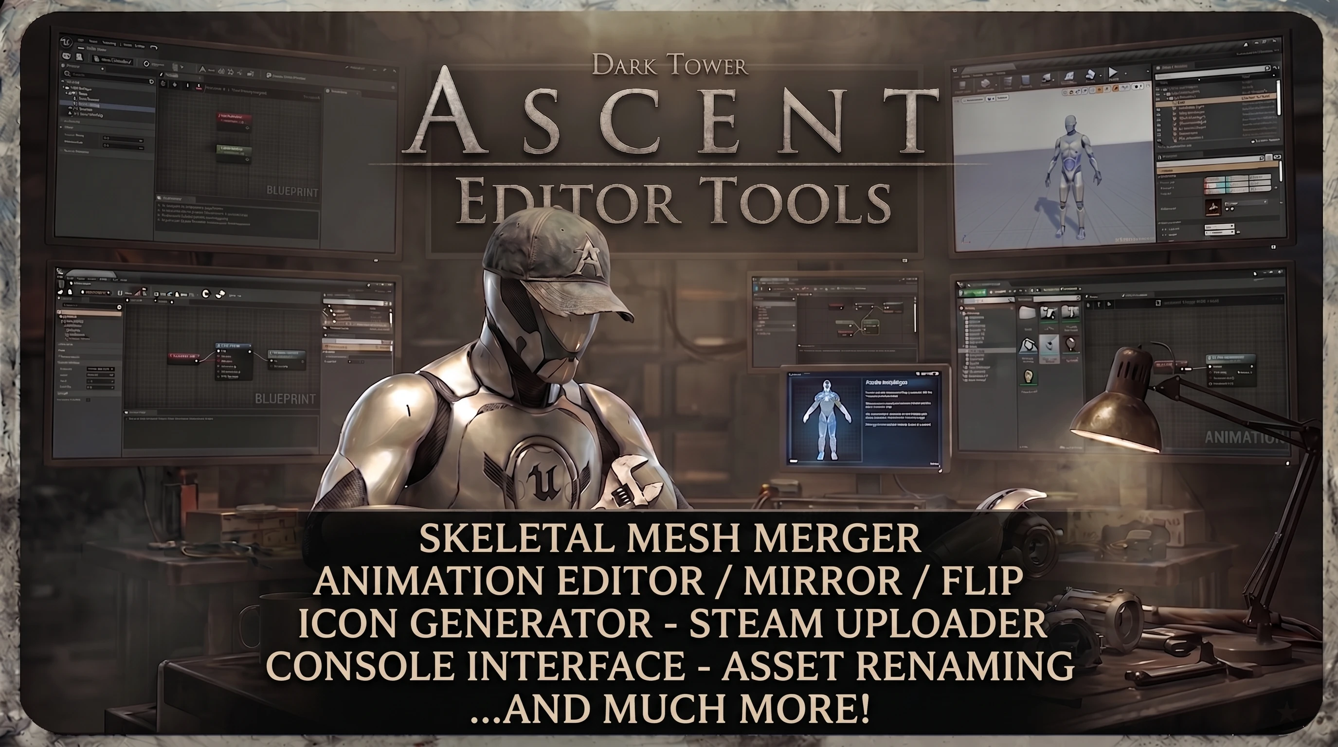 Ascent Editor Tools - Ultimate Editor Tools Bundle: Speed up your Unreal workflow with animation, merging, and publishing utilities
