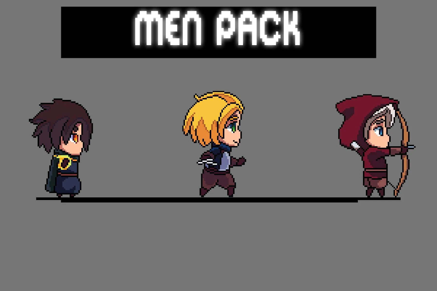 Free Fantasy Chibi Male Sprites Pixel Art: Tiny Indie Heroes for Epic Adventures