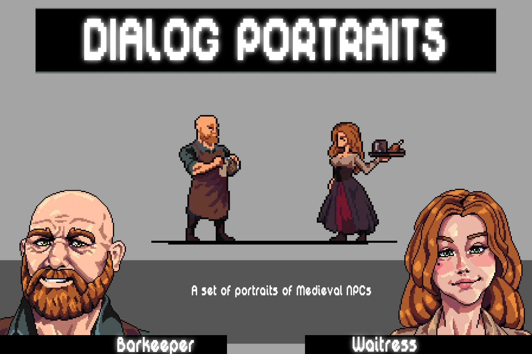 Free Medieval NPC Avatars Pixel Pack for Dialogue: Bring Your Game's Conversations to Life with Charming Retro Portraits