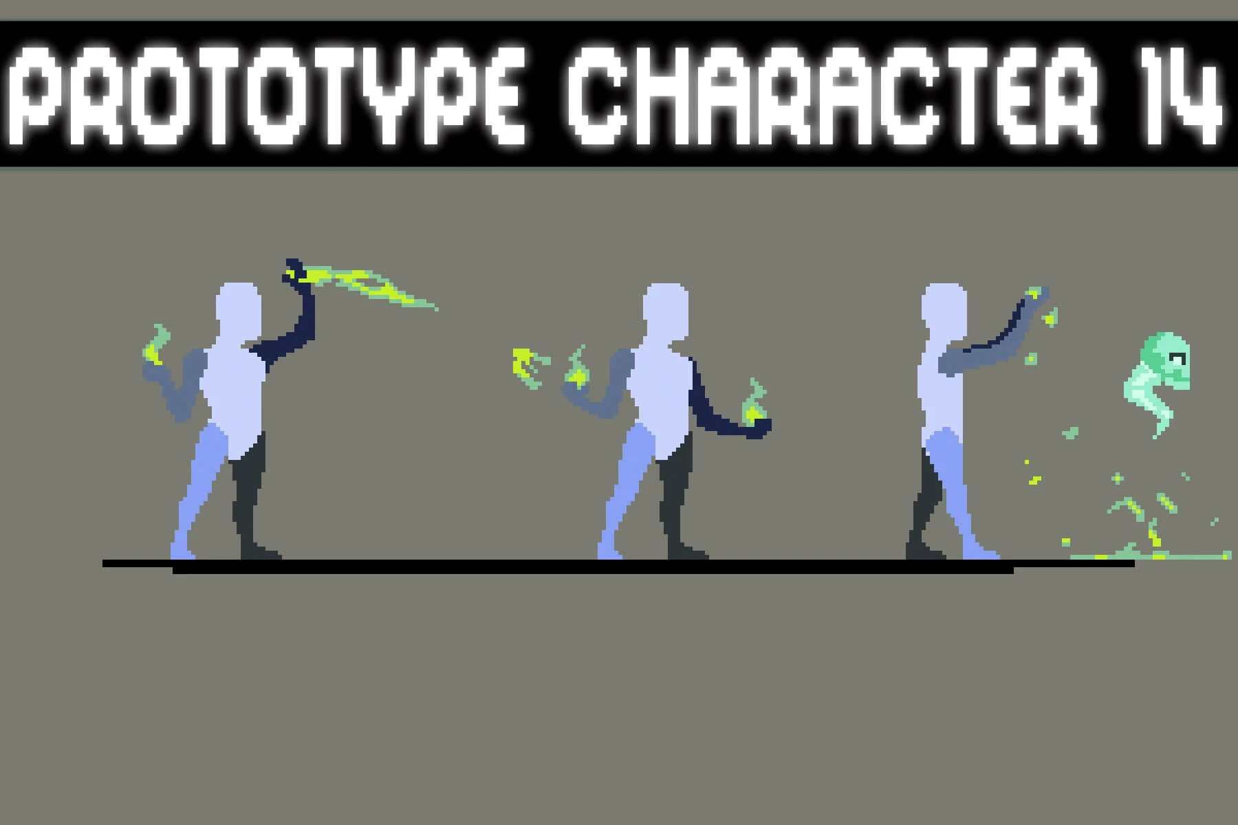 Free Necromancer Pixel Art Prototype Character Sprites: Dark Magic Awaits Your Indie RPG