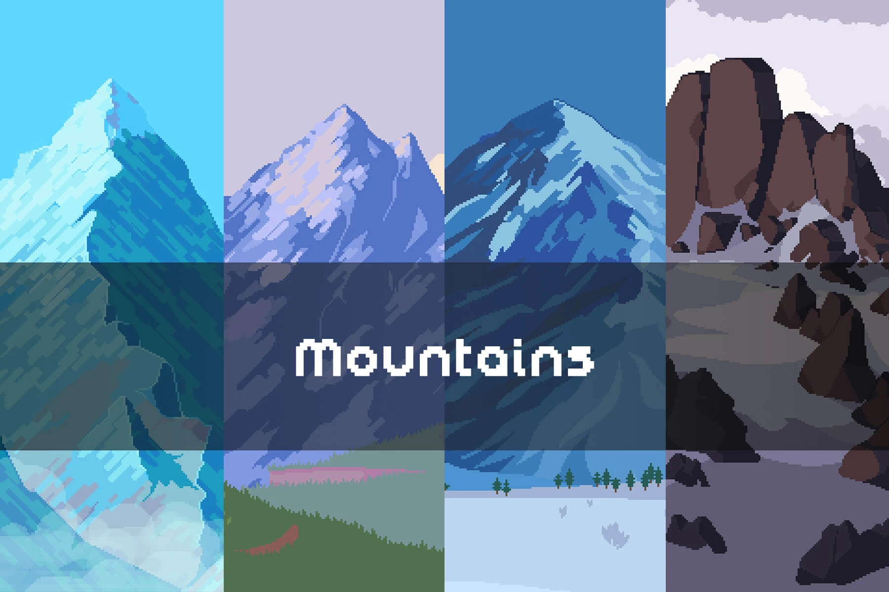Free Mountain Backgrounds Pixel Art Download: Scenic Heights for Indie Adventures