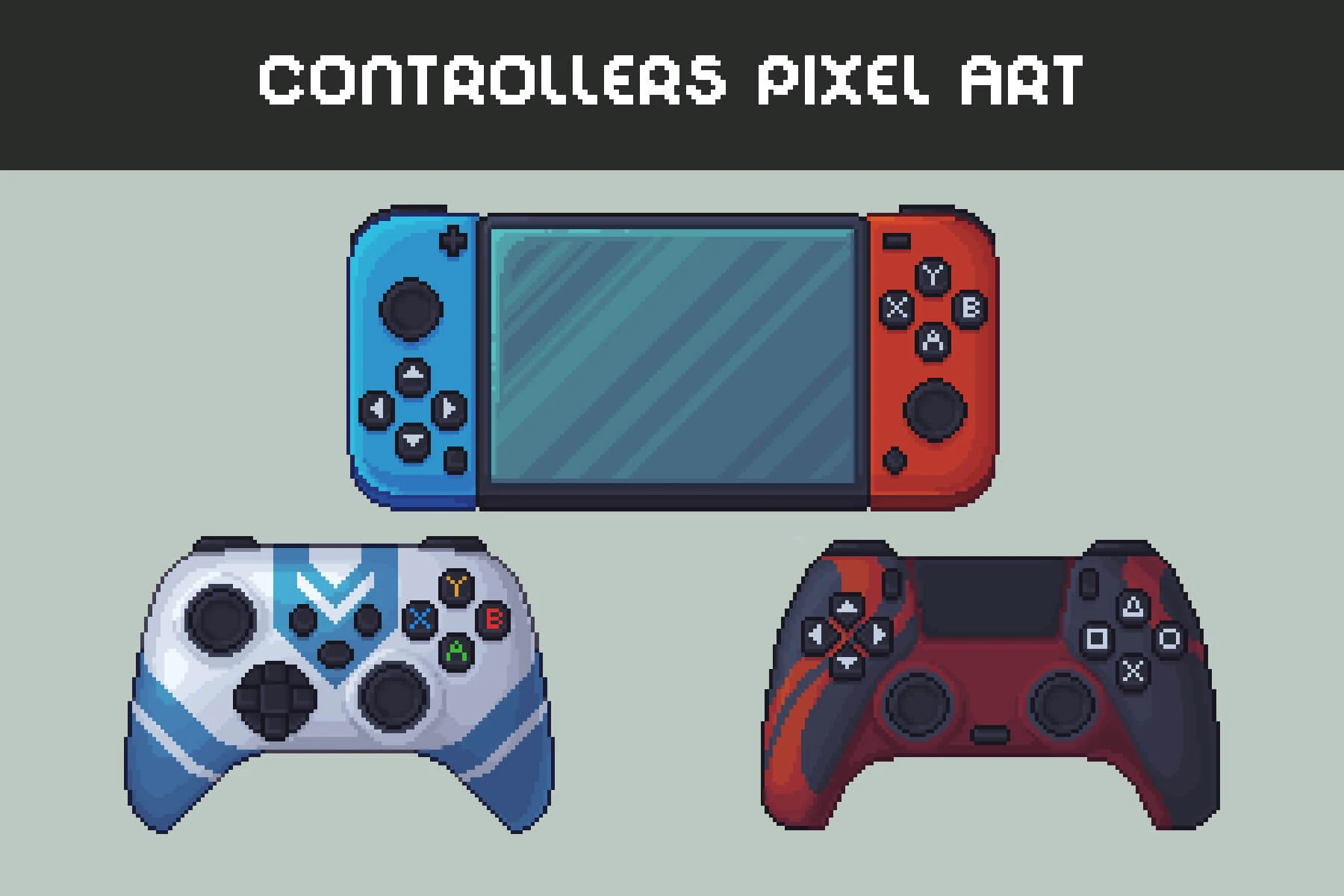 Gamepads and Controllers Free Pixel Art Asset Pack: Retro Control Essentials for Indie Devs