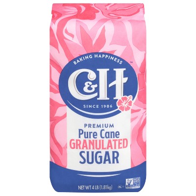 C&H Pure Cane Sugar Bag, Summer Baking, July 4th Desserts, Limited Edition - 4lb