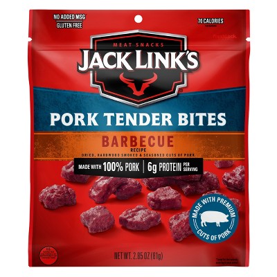 Jack Links BBQ Pork Tender Bites - 2.85oz: High Protein, Smoked, 6g Protein