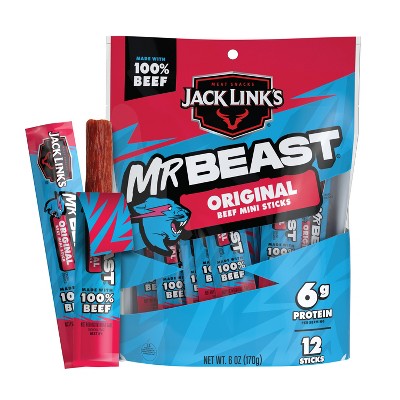 Jack Link's MrBeast Mini Beef Sticks Original - 6oz/12ct
