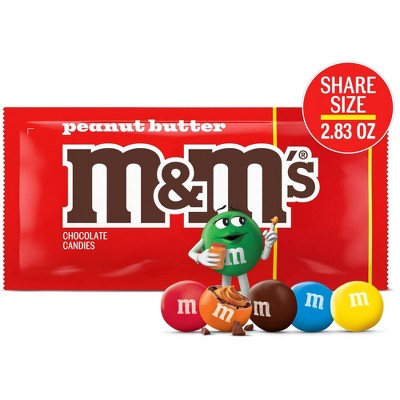 M&M's Peanut Butter Share Size Chocolate Candy - 2.83oz