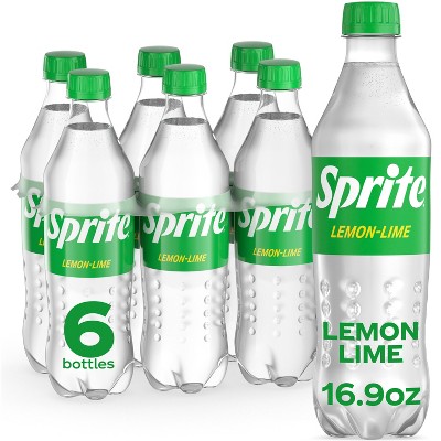Sprite Soda - 6pk/16.9 fl oz Bottles: Non-Caffeinated, Citrus