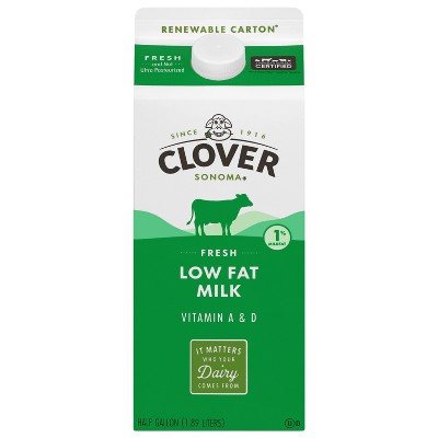 Clover Sonoma Fresh 1% Low Fat Milk - 0.5gal