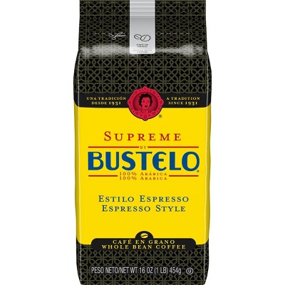 Cafe Bustelo Espresso Style Whole Bean Dark Roast Coffee - 16oz