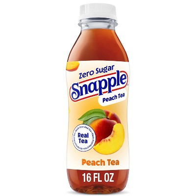 Snapple Zero Sugar Peach Tea - 16 fl oz Bottle