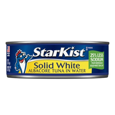 StarKist Low Sodium Solid White Albacore Tuna in Water - 5oz: Gluten-Free, Soy-Free, Wild Caught