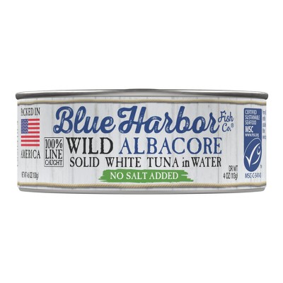 Blue Harbor Solid Albacore Tuna in Water No Salt Added - 4oz