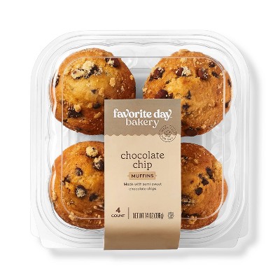 Chocolate Chip Muffins - 14oz/4ct - Favorite Day