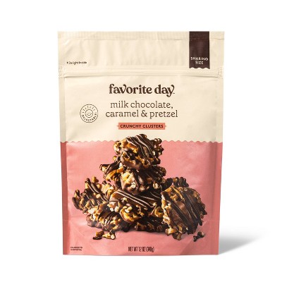 Milk Chocolate, Caramel, Pretzel Crunchy Clusters Sharing Size - 12oz - Favorite Day™