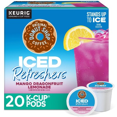 The Original Donut Shop Iced Refreshers Mango Dragonfruit Lemonade Keurig K-Cup Pods - 20ct