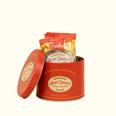 Aunt Sally's Pralines- 6 Count Collectible Round Tin- Creamy Classic Pralines