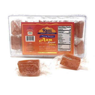 Aam (Mango Fruit Snack) Toffee Candy Treat - 5.25oz (150g) - Rani Brand Authentic Indian Products