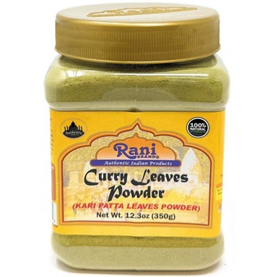 Curry Leaves (Kari Neem Patha) Powder - 12.3oz (350g), PET Jar - Rani Brand Authentic Indian Products
