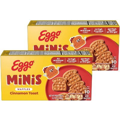 Eggo 2pk/10.75oz Minis Frozen Waffle Bites Cinnamon Toast