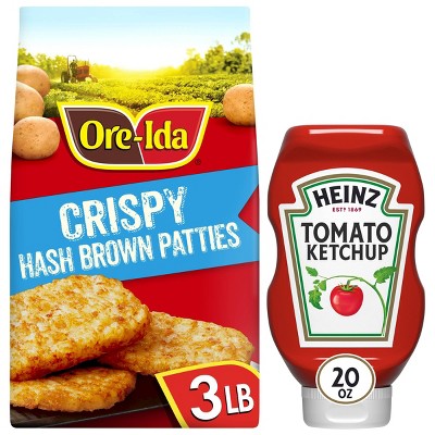 Ore-Ida 48oz Hash Brown Patties + Heinz 20oz Ketchup