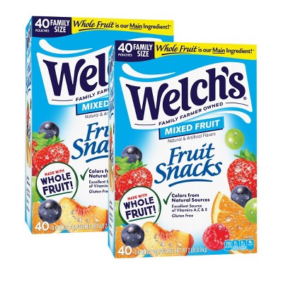 Welch's 2 Pack/32oz/40ct Each Fruit Snacks Mixed Fruit