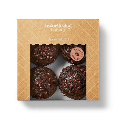 Double Chocolate Chip Muffins - 16oz/4ct - Favorite Day