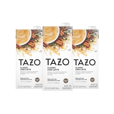 Tazo 3 Count/32 fl oz Each Classic Chai Latte Black Tea Concentrate