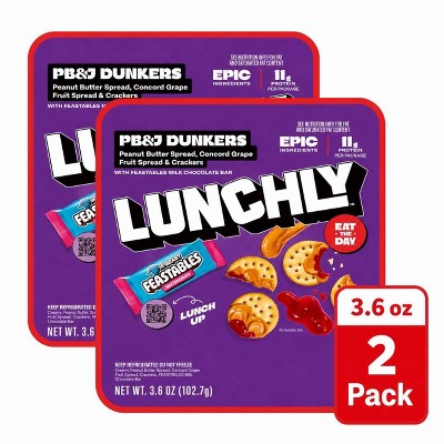 Lunchly 2 Pack/3.6oz Each PB&J Entree