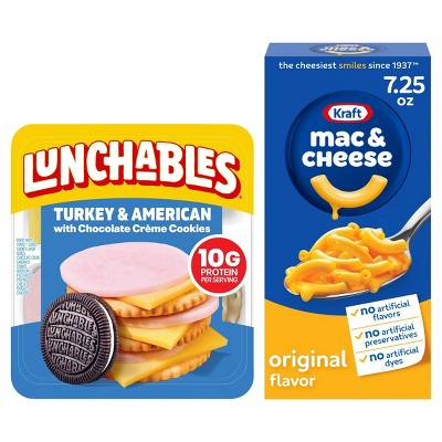 Lunchables Turkey & American Cheese - 3.2oz + Kraft Original Mac and Cheese Dinner - 7.25oz