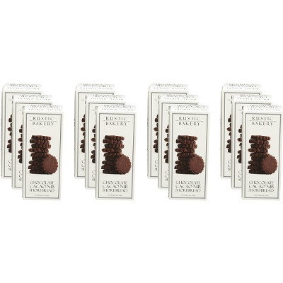 Rustic Bakery Chocolate Cacao Nib Shortbread - Pack of 12 - 4 oz