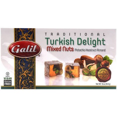 Galil Mixed Nuts Lokum - 16oz