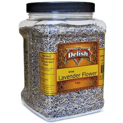 Premium Dried Lavender Flowers Herb Buds by It's Delish, 7.5 Oz | JUMBO CONTAINER