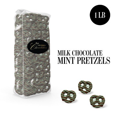 Milk Chocolate Mint Pretzels - Delicious Snack Perfect for the Family - 1 Pound Bag