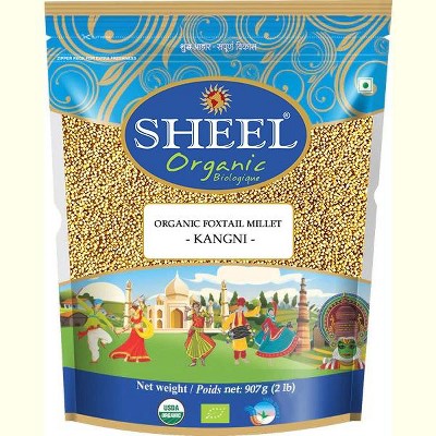 Organic Foxtail Millet - Kangni ~ Raw / Natural ~ Vegan ~ Unpolished ~ 32 OZ (2 Lb) 907g ~ Sheel Brand