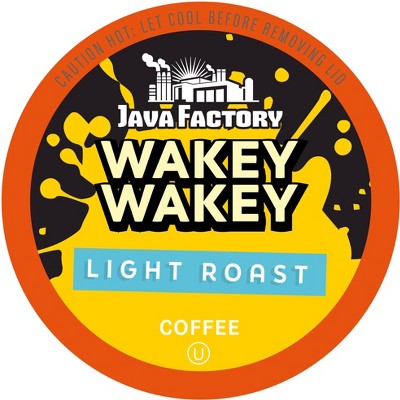 Java Factory Single Cup Coffee, Keurig 2.0 , Wakey Wakey Light Roast, 40 Count