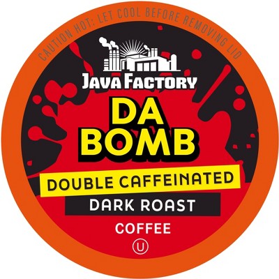 Java Factory Flavored Coffee Pods,Da Bomb Extra Bold Double CAFF,Keurig2.0,80 CT
