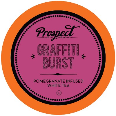 Prospect Tea Pomegranate White Tea Pods Keurig 2.0, Graffiti Burst, 40 count